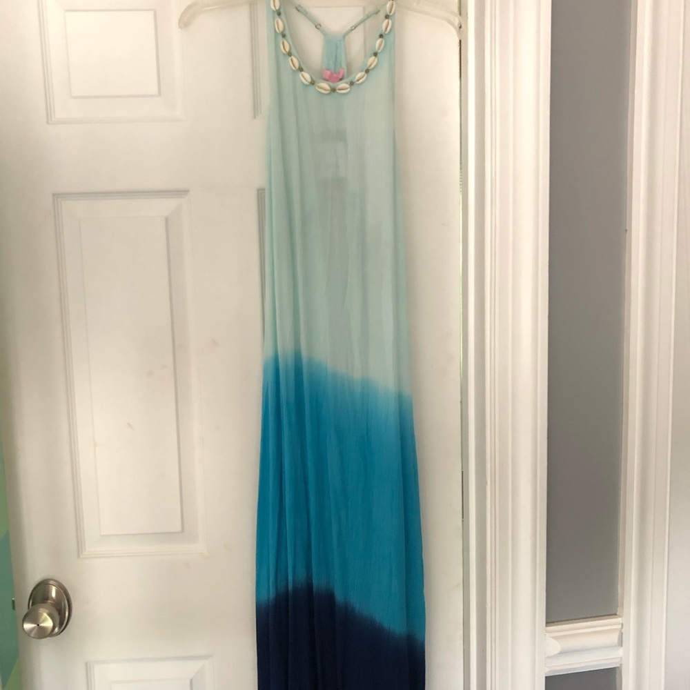 Lilly Pulitzer maxi dress with shell beads